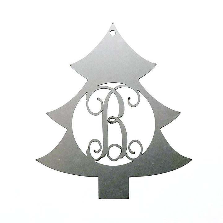 Christmas Tree Single Letter Monogram - 2 Sizes - Personalized Christmas Wreath Decor Image 3