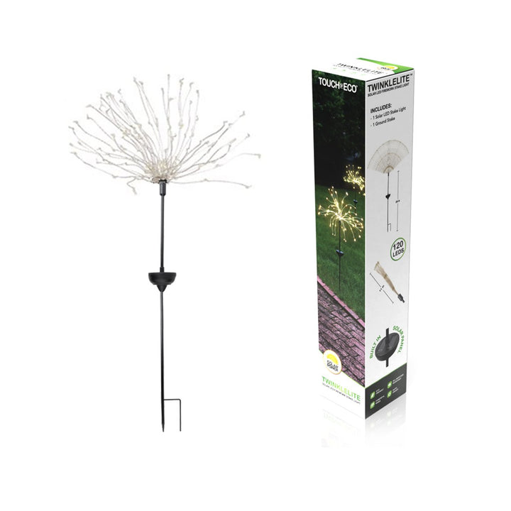 Solar LED Firework Garden Stake Light 120 Warm White Lights 3 Feet Tall Image 7