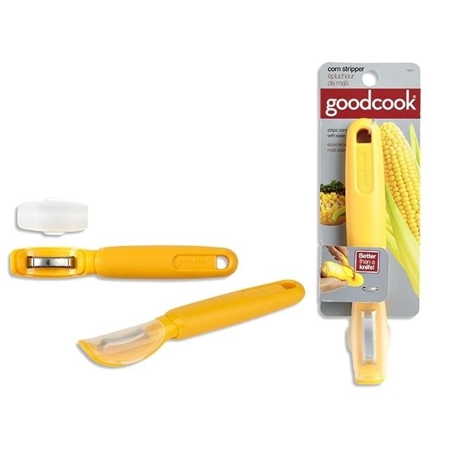 Stainless Steel Corn Stripper Peeler by Good Cook, Yellow Image 1