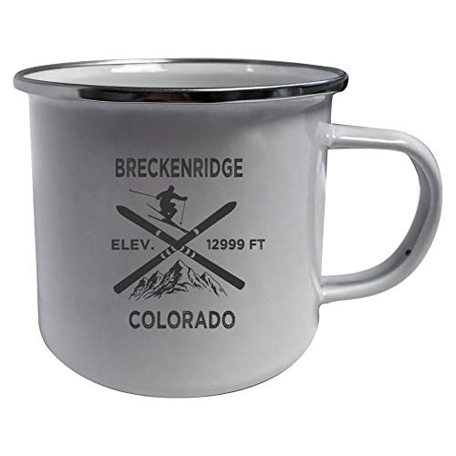 Breckenridge Colorado Ski Adventures White Tin Camper Coffee Mug 2-Pack Image 1