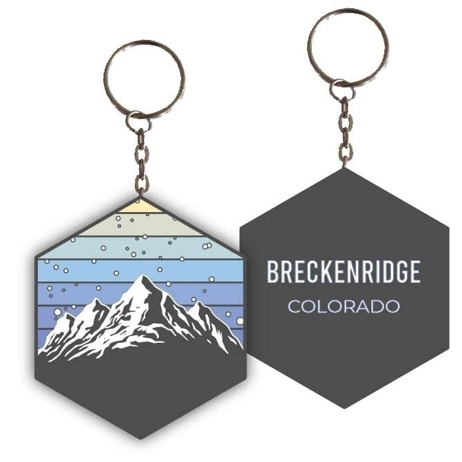 Breckenridge Colorado Ski Snowboard Winter Adventures Metal Keychain Image 1