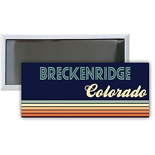 Breckenridge Colorado Souvenir 4.75x2-Inch Rectangle Fridge Magnet Retro Design Image 1