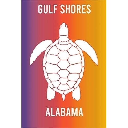 Gulf Shores Alabama Souvenir 2x3 Inch Fridge Magnet Turtle Design Image 1