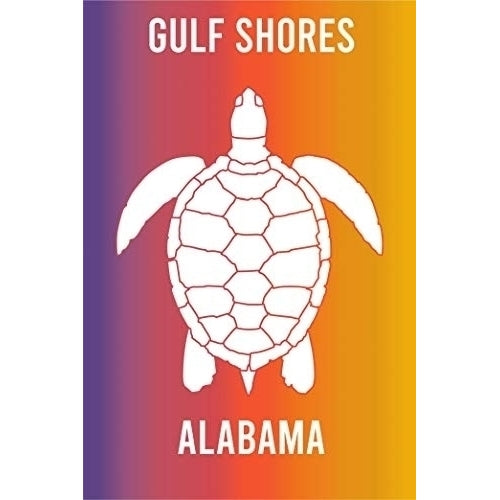Gulf Shores Alabama Souvenir 2x3 Inch Fridge Magnet Turtle Design Image 1