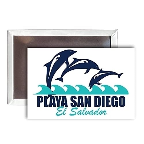 Playa San Diego El Salvador Souvenir 2x3-Inch Fridge Magnet Dolphin Design Image 1