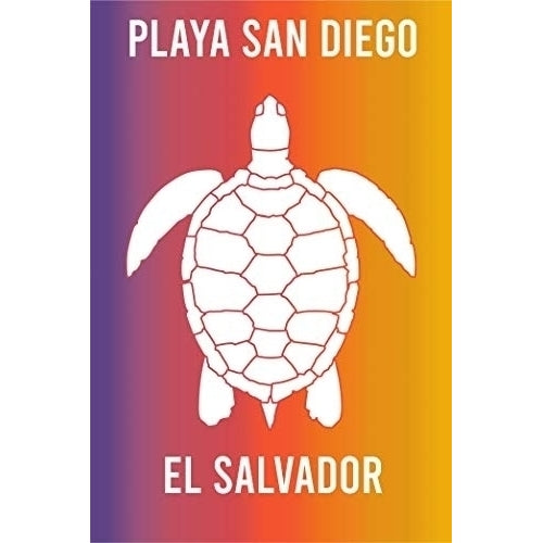 Playa San Diego El Salvador Souvenir 2x3 Inch Fridge Magnet Turtle Design Image 1