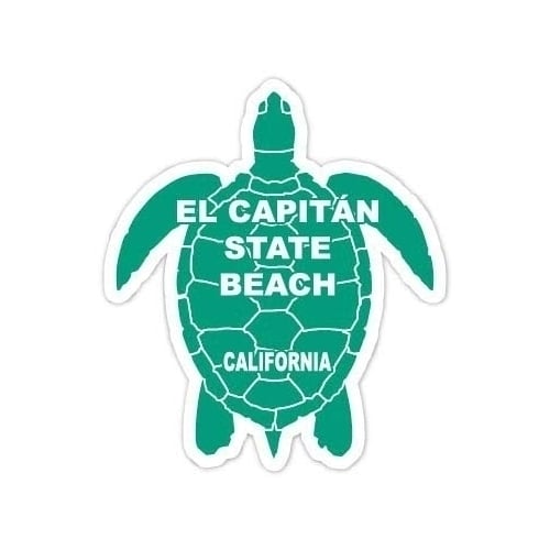 El Capit n State Beach California Souvenir 4 Inch Green Turtle Shape Decal Sticke Image 1