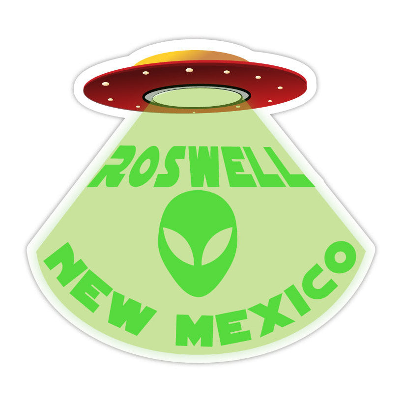 Roswell Mexico Souvenir UFO Spaceship Alien Decal Sticker Image 1