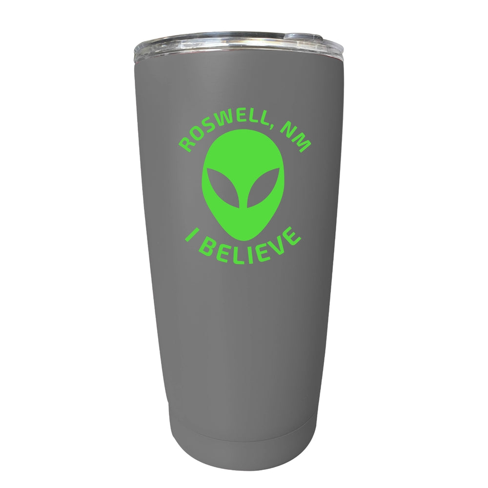 Roswell Mexico I Believe Alien Souvenir 16 oz Insulated Stainless Steel Tumbler Straight - Choose Your Color Image 2