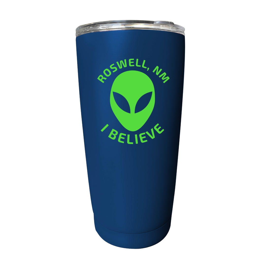 Roswell Mexico I Believe Alien Souvenir 16 oz Insulated Stainless Steel Tumbler Straight - Choose Your Color Image 3