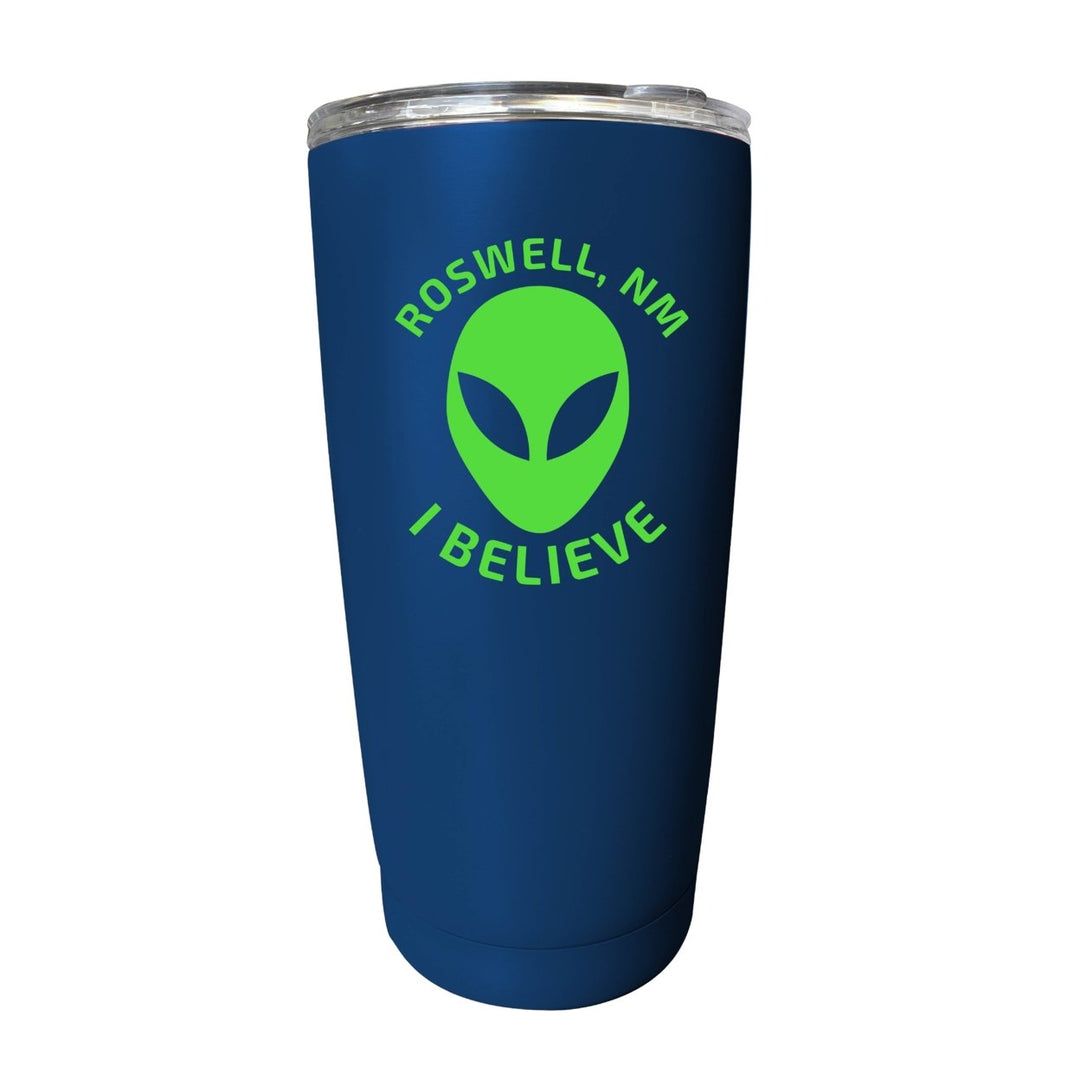 Roswell Mexico I Believe Alien Souvenir 16 oz Insulated Stainless Steel Tumbler Straight - Choose Your Color Image 1