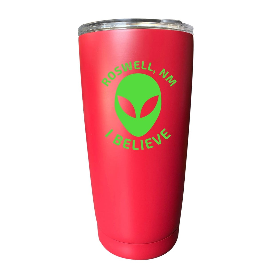 Roswell Mexico I Believe Alien Souvenir 16 oz Insulated Stainless Steel Tumbler Straight - Choose Your Color Image 5