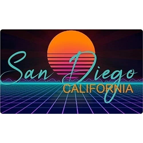 San Diego California 4 X 2.25-Inch Fridge Magnet Retro Neon Design Image 1