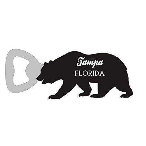 Tampa Florida Camping Souvenir Bear Bottle Opener Image 1