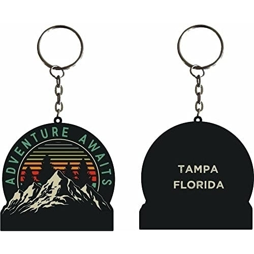 Tampa Florida Souvenir adventure awaits Metal Keychain Image 1