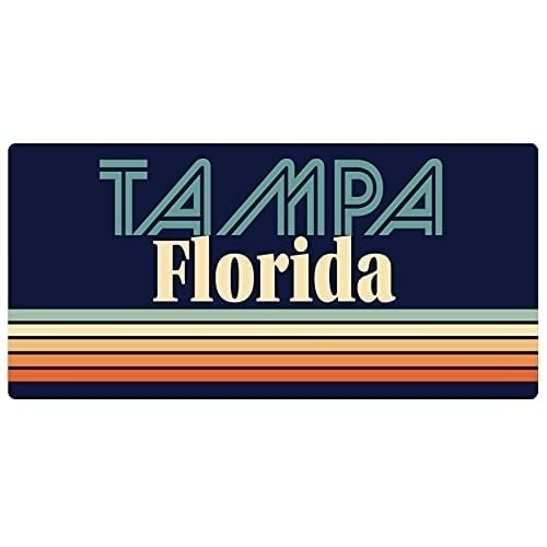 Tampa Florida 5 x 2.5-Inch Fridge Magnet Retro Design Image 1