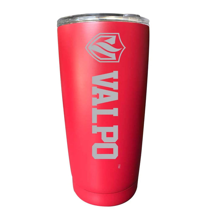 Valparaiso University NCAA Laser-Engraved Tumbler - 16oz Stainless Steel Insulated Mug Choose Your Color Image 1