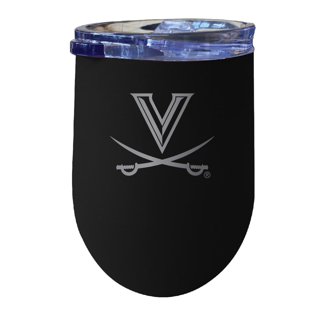 Virginia Cavaliers NCAA Laser-Etched Wine Tumbler - 12oz Stainless Steel Insulated Cup Image 1