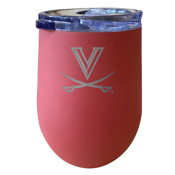 Virginia Cavaliers NCAA Laser-Etched Wine Tumbler - 12oz Stainless Steel Insulated Cup Image 2