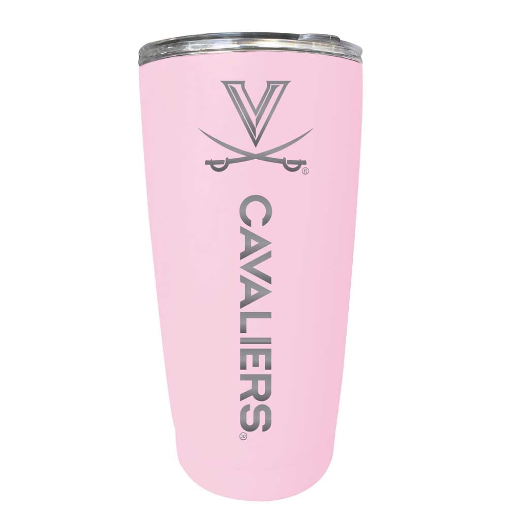 Virginia Cavaliers Etched 16 oz Stainless Steel Tumbler (Gray) Image 2