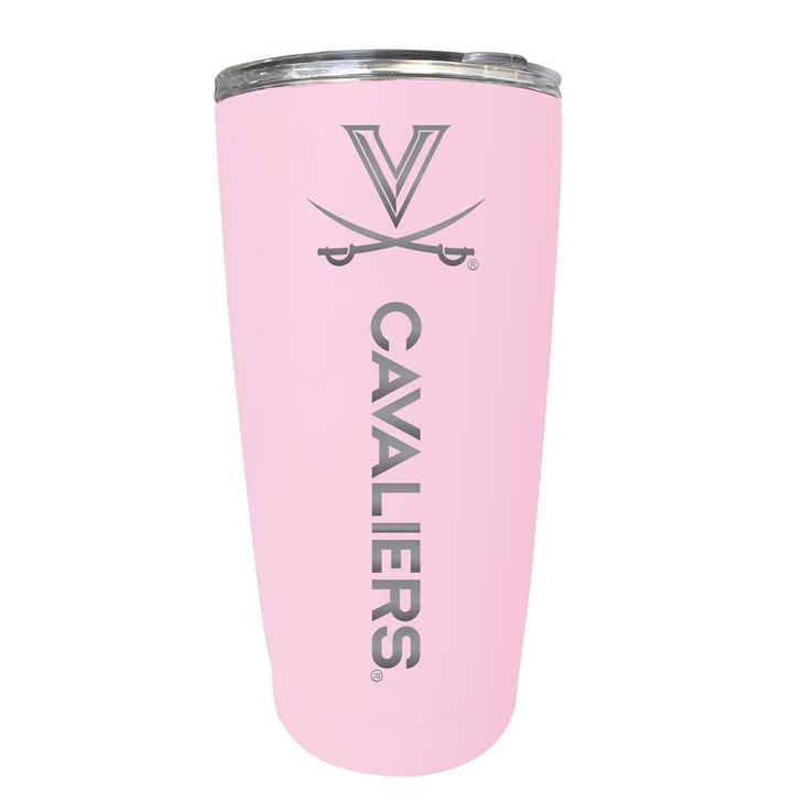 Virginia Cavaliers Etched 16 oz Stainless Steel Tumbler (Gray) Image 1