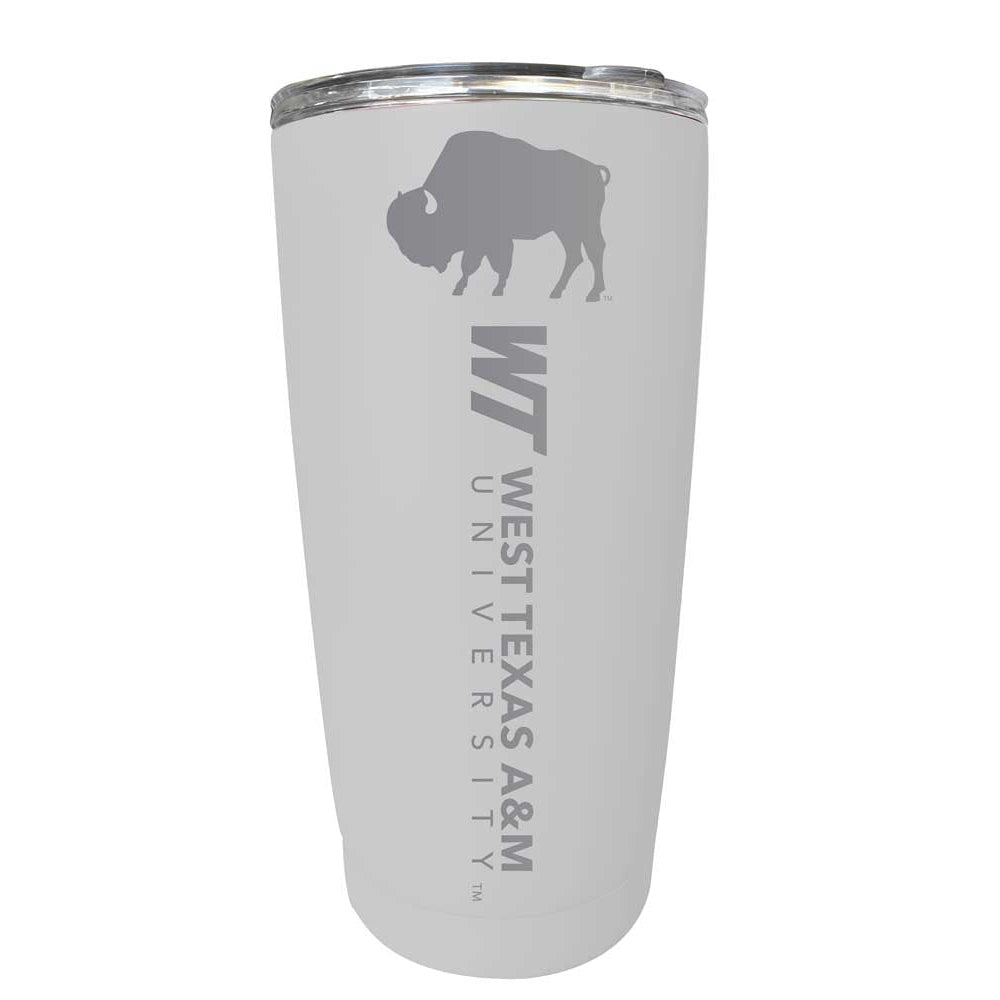 West Texas A&M Buffaloes Etched 16 oz Stainless Steel Tumbler (Choose Your Color) Image 4