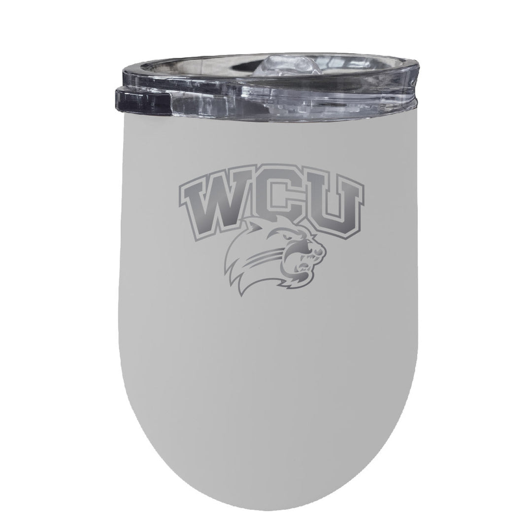 Western Carolina University NCAA Laser-Etched Wine Tumbler - 12oz Stainless Steel Insulated Cup Image 5