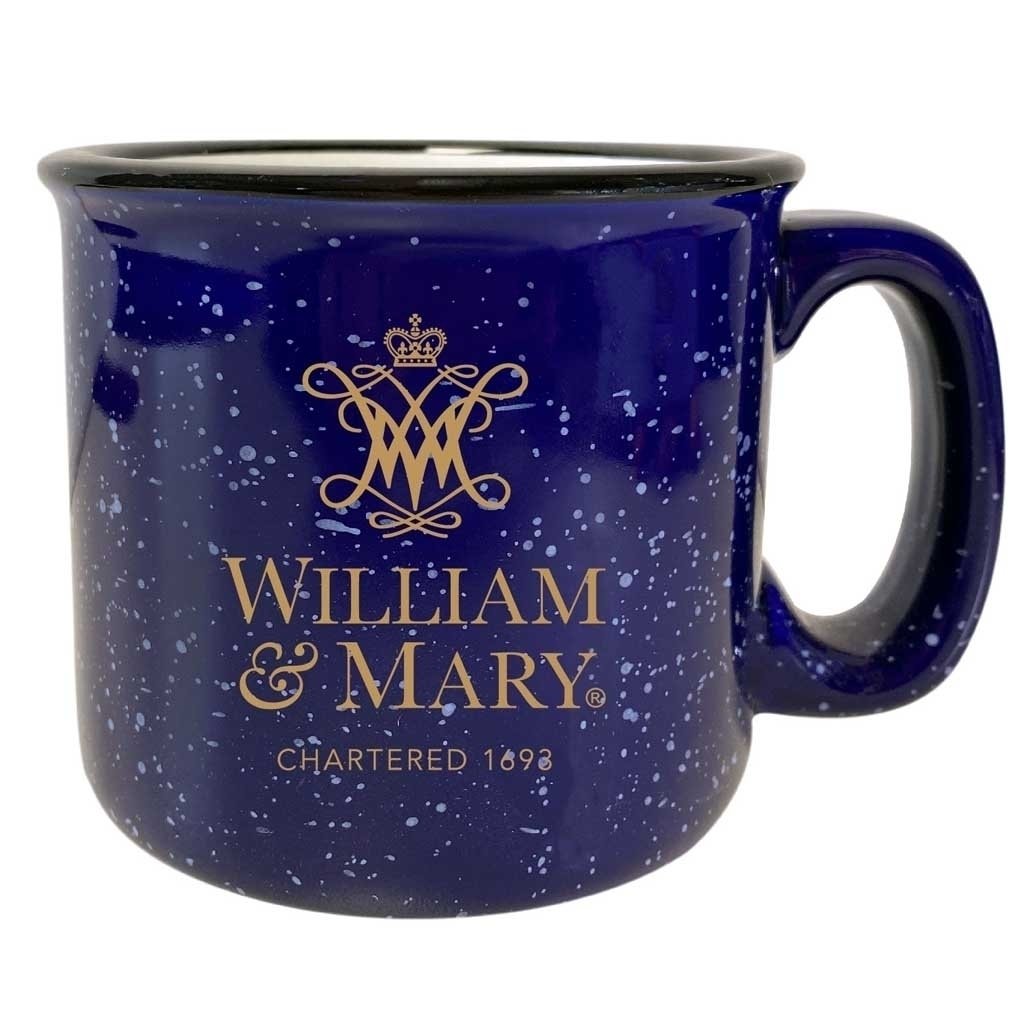 William and Mary Speckled Ceramic Camper Coffee Mug - Choose Your Color Image 1