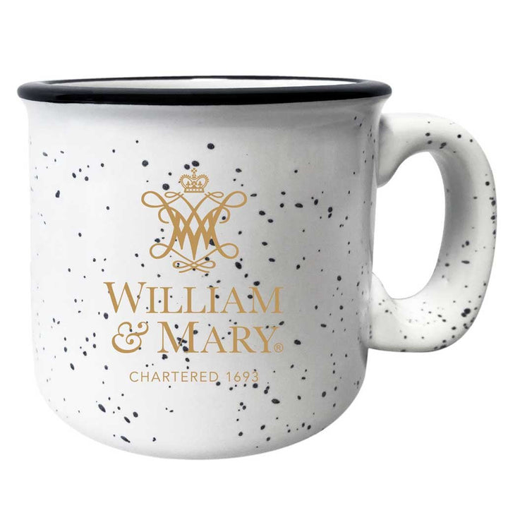 William and Mary Speckled Ceramic Camper Coffee Mug - Choose Your Color Image 1