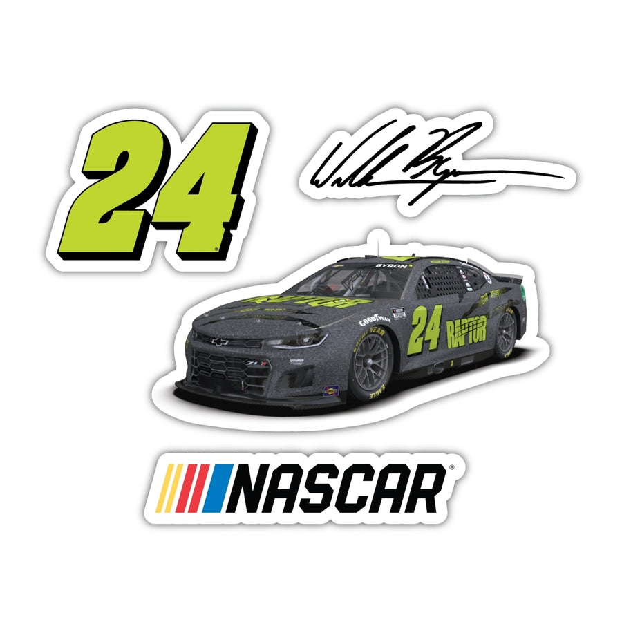 William Byron 24 NASCAR Cup Series 4 Pack Laser Cut Decal Image 1