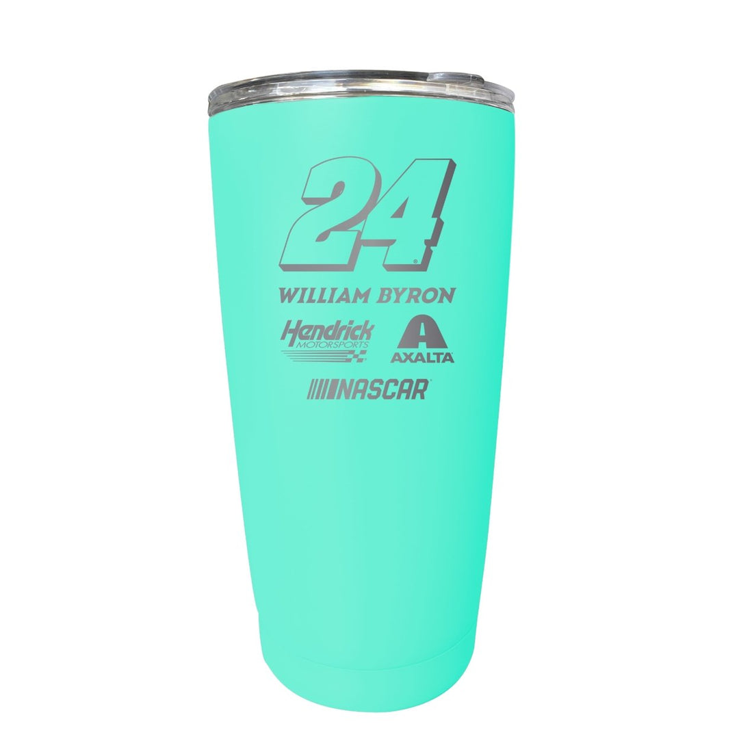 William Byron NASCAR 24 Etched 16 oz Stainless Steel Tumbler Image 4