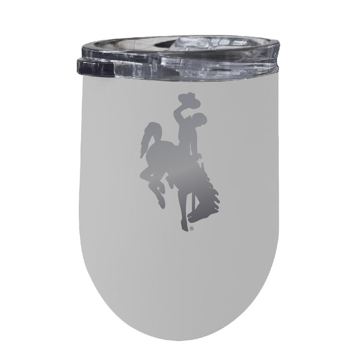 University of Wyoming NCAA Laser-Etched Wine Tumbler - 12oz Stainless Steel Insulated Cup Image 5