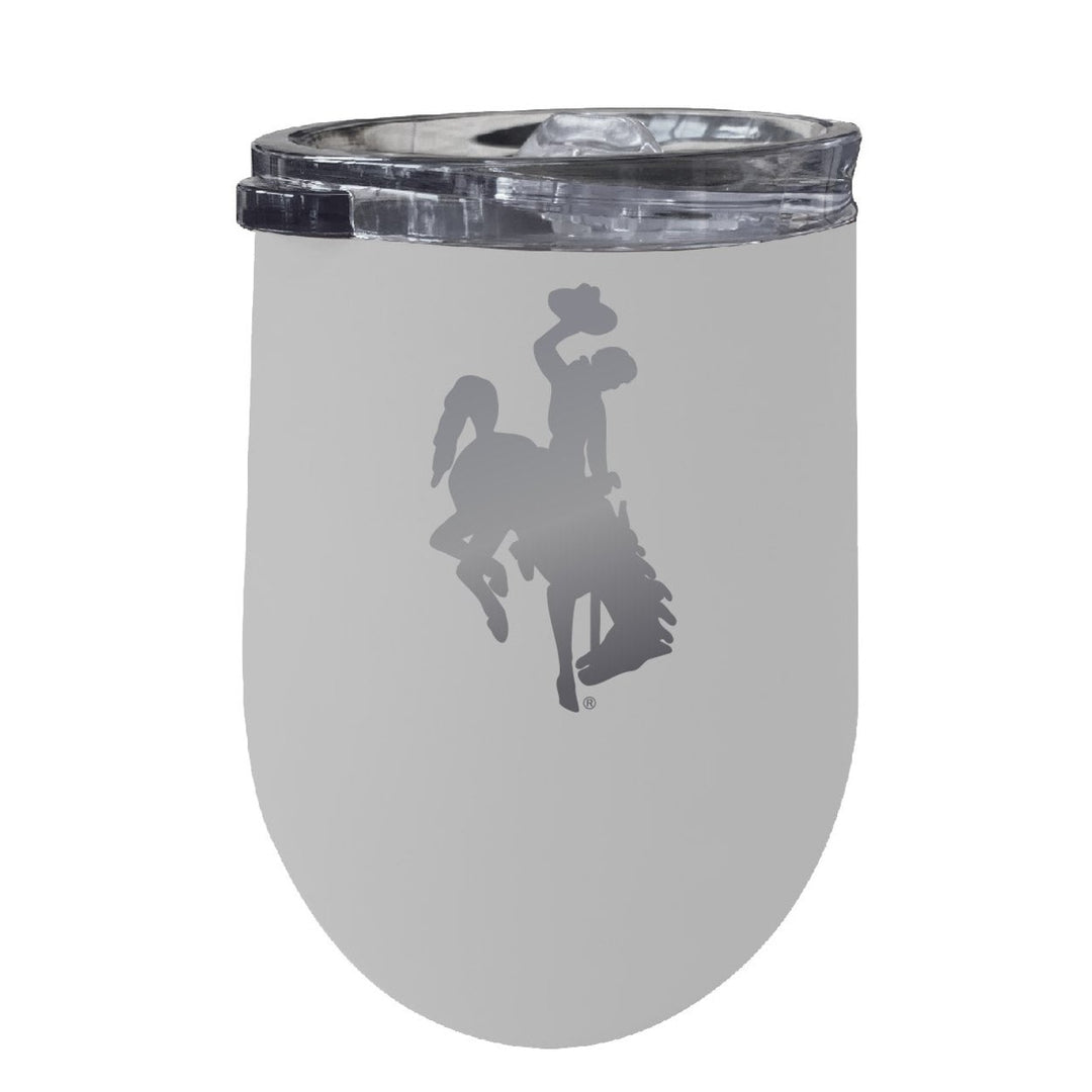 University of Wyoming NCAA Laser-Etched Wine Tumbler - 12oz Stainless Steel Insulated Cup Image 1