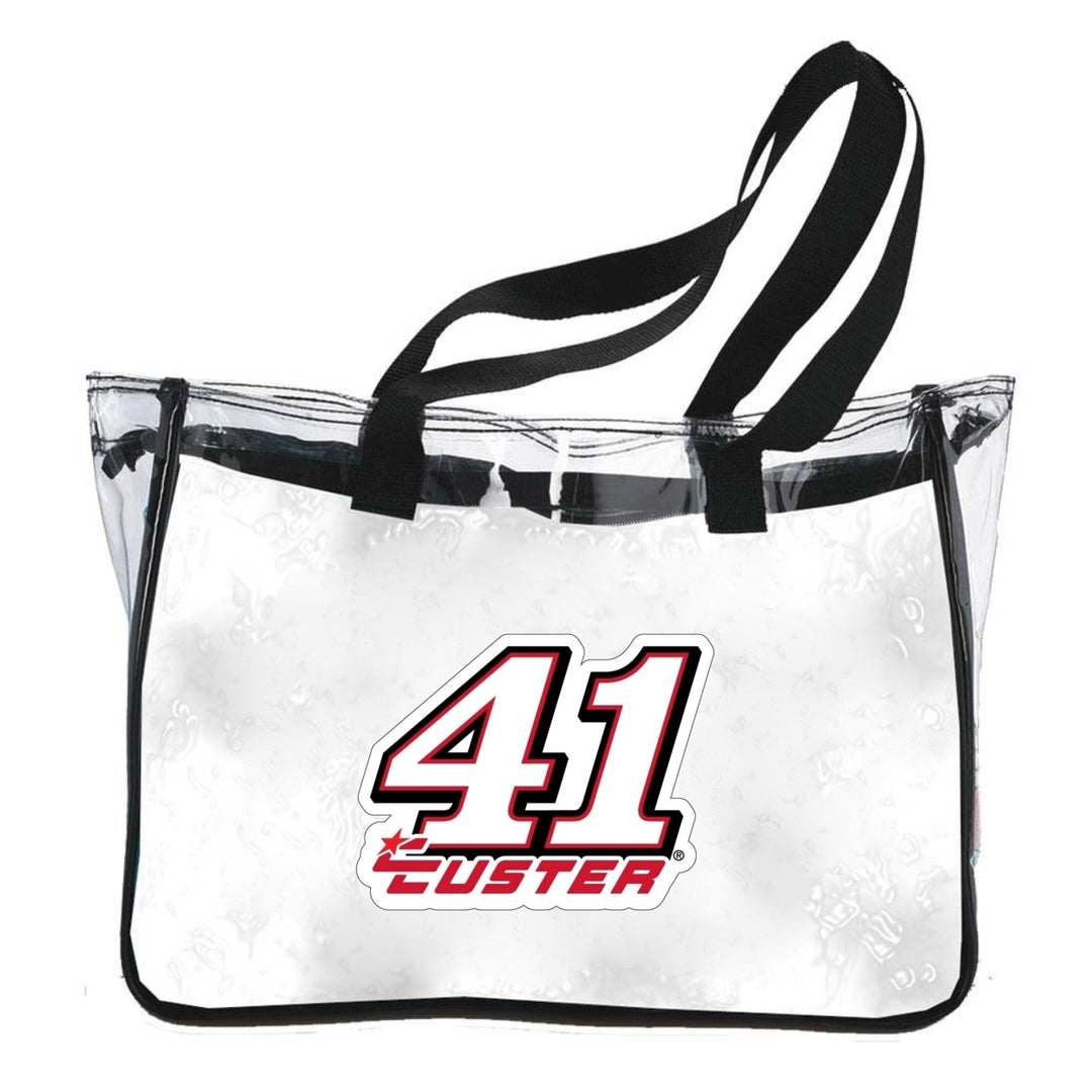 CC Cole Custer 41 NASCAR Plastic Clear Tote Bag Image 1