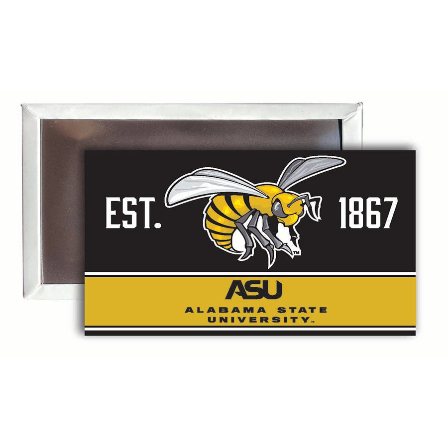 Alabama State University 2x3-Inch NCAA Vibrant Collegiate Fridge Magnet - Multi-Surface Team Pride Accessory 4-Pack Image 1