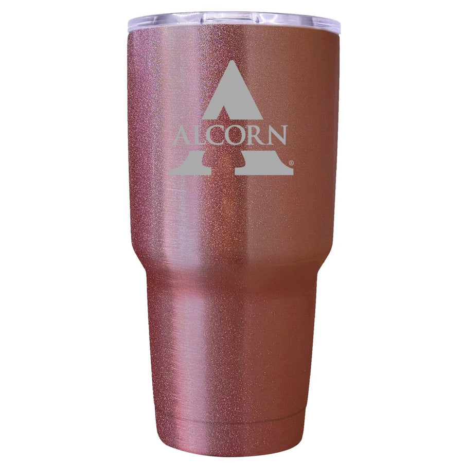 Alcorn State Braves Premium Laser Engraved Tumbler - 24oz Stainless Steel Insulated Mug Rose Gold Image 1