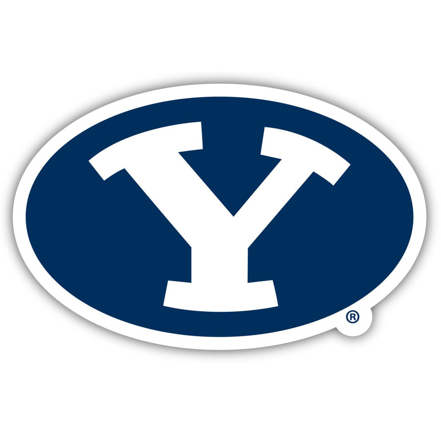 Brigham Young Cougars 10-Inch on one of its sides NCAA Durable School Spirit Vinyl Decal Sticker Image 1