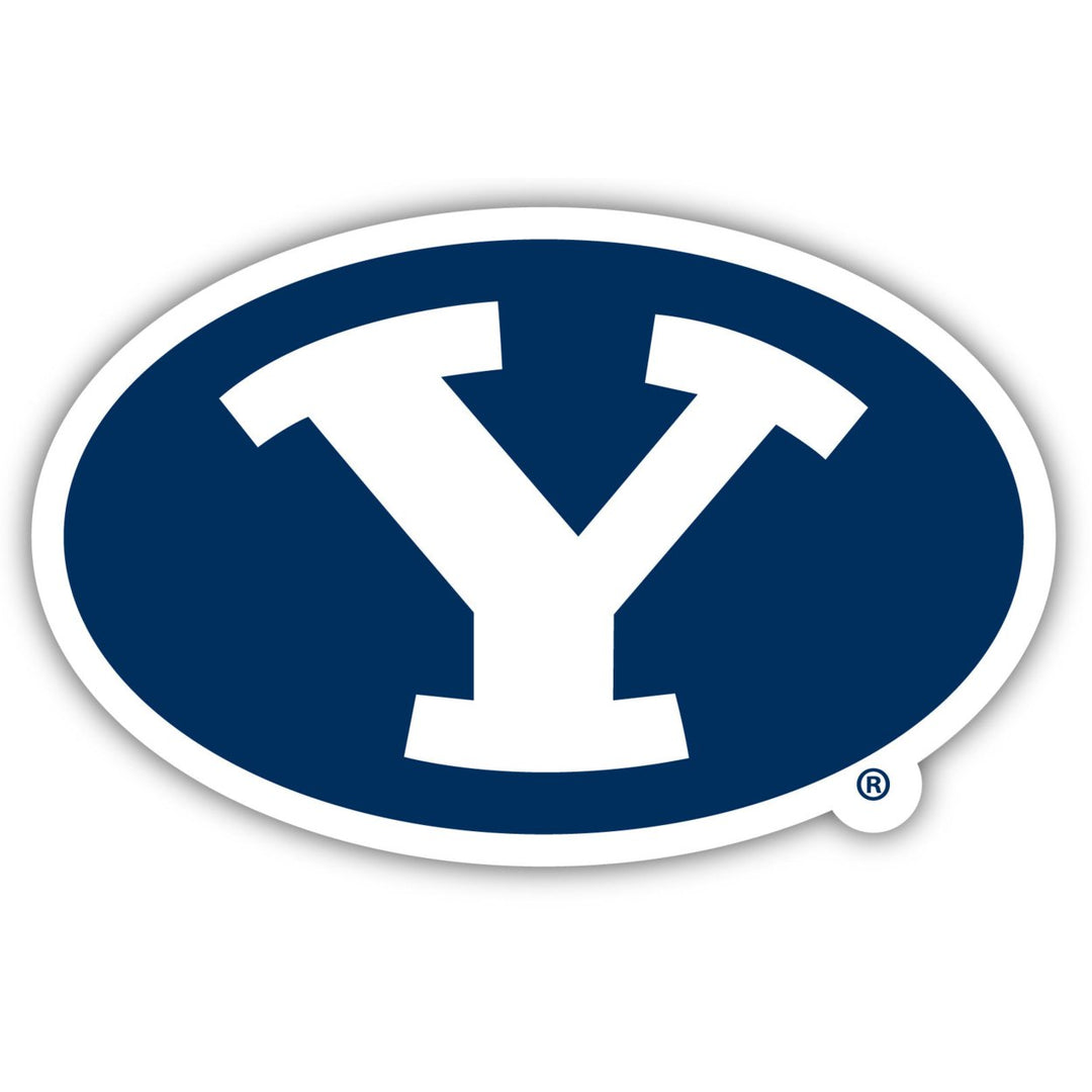 Brigham Young Cougars 12-Inch on one of its sides NCAA Durable School Spirit Vinyl Decal Sticker Image 1