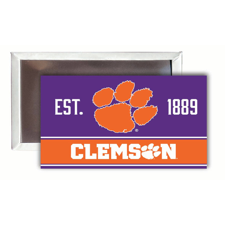 Clemson Tigers 2x3-Inch NCAA Vibrant Collegiate Fridge Magnet - Multi-Surface Team Pride Accessory 4-Pack Image 1