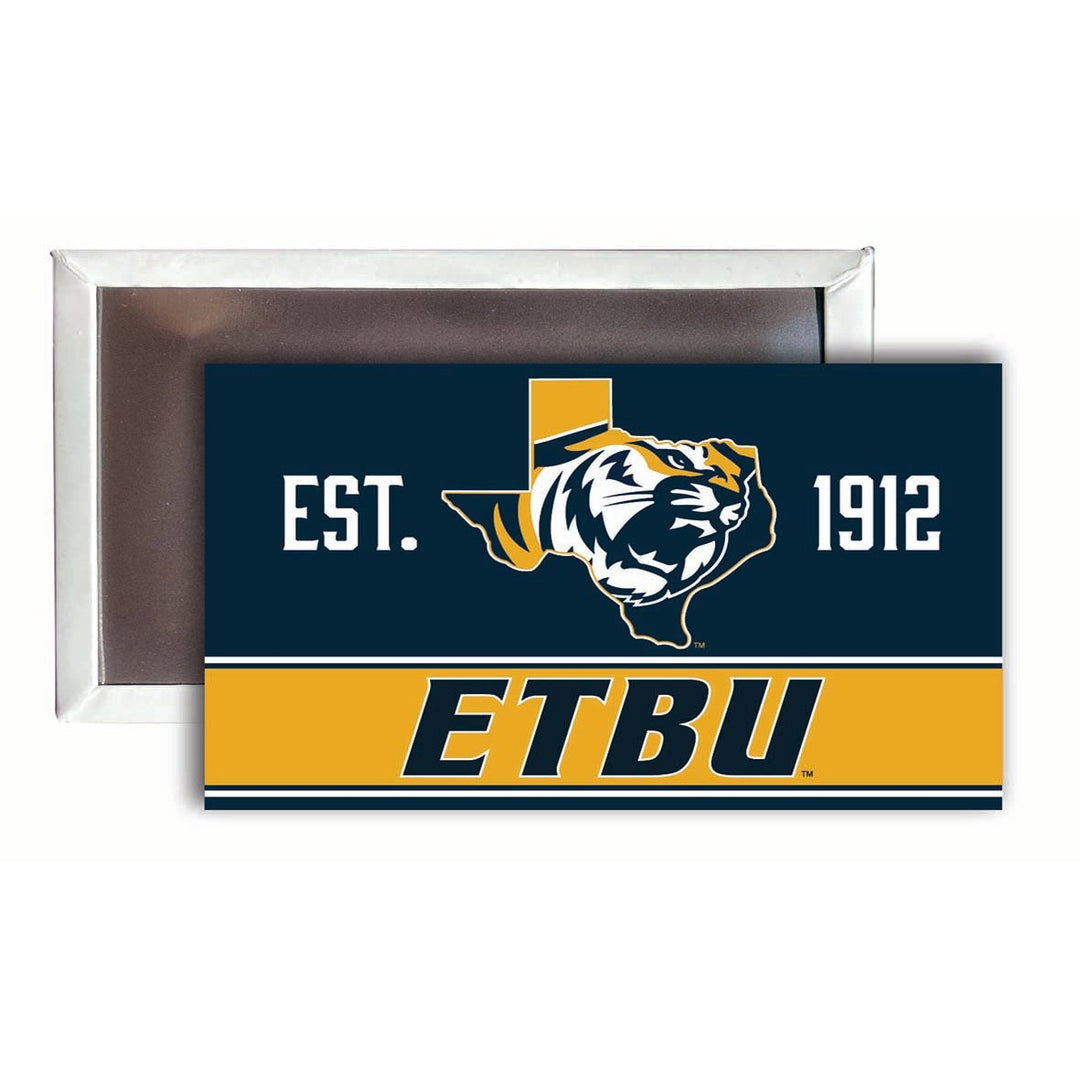 East Texas Baptist University 2x3-Inch NCAA Vibrant Collegiate Fridge Magnet - Multi-Surface Team Pride Accessory 4-Pack Image 1