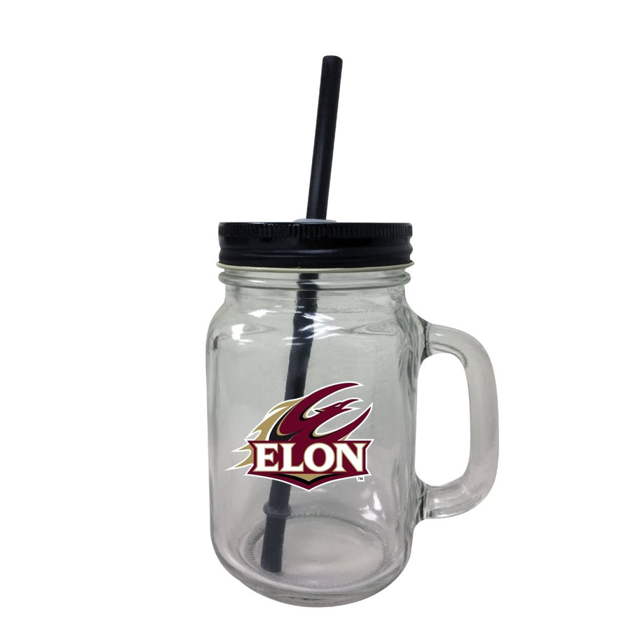 Elon University Mason Jar Glass 2-Pack Image 1