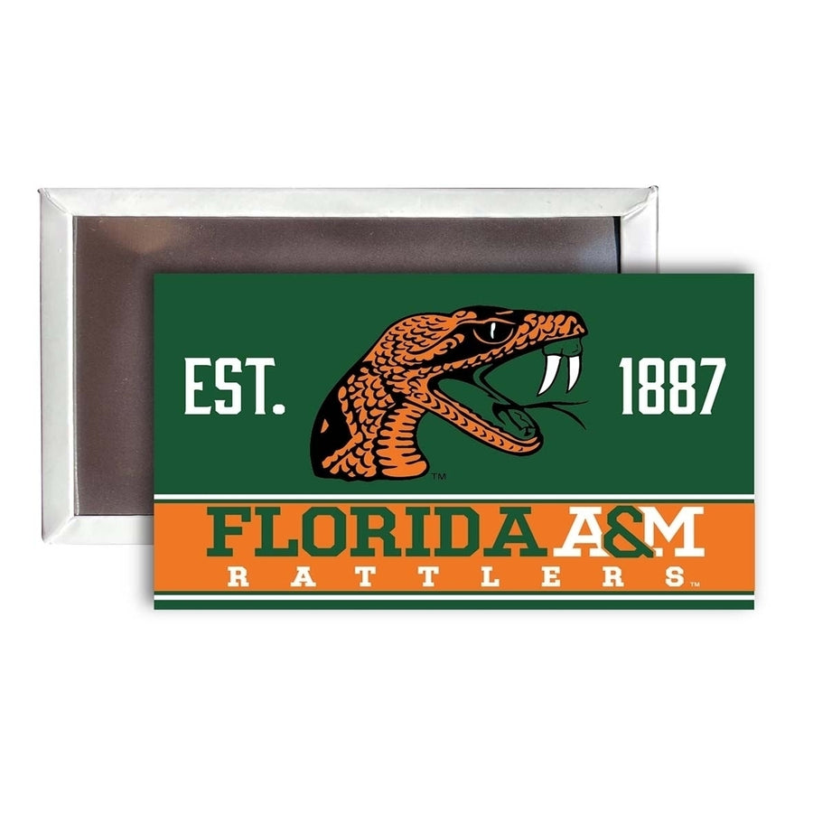 Florida AandM Rattlers 2x3-Inch NCAA Vibrant Collegiate Fridge Magnet - Multi-Surface Team Pride Accessory 4-Pack Image 1