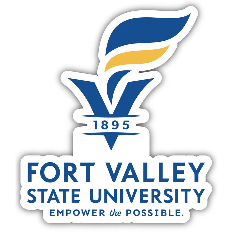 Fort Valley State University 10-Inch on one of its sides NCAA Durable School Spirit Vinyl Decal Sticker Image 1