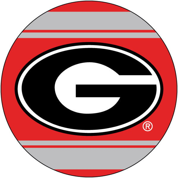 Georgia Bulldogs Polka Dot 4-Inch Round Shape NCAA High-Definition Magnet - Versatile Metallic Surface Adornment Image 1