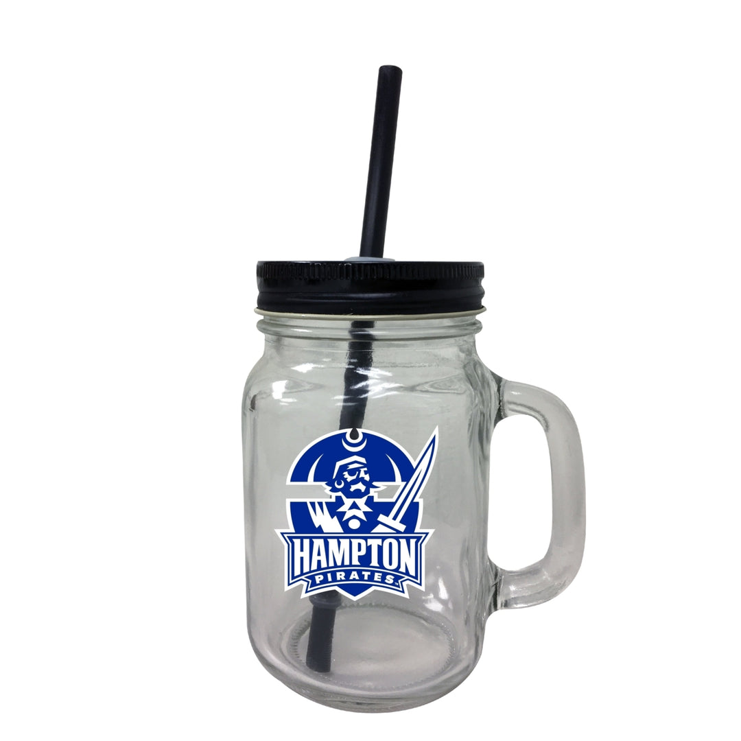 Hampton University Mason Jar Glass 2-Pack Image 1