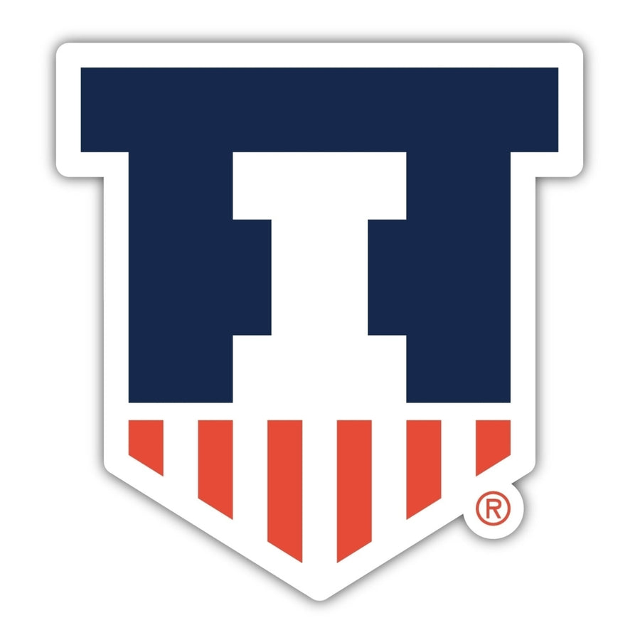 Illinois Fighting Illini 12-Inch on one of its sides NCAA Durable School Spirit Vinyl Decal Sticker Image 1