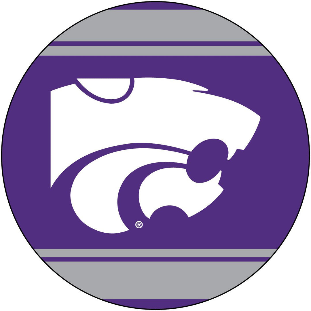 Kansas State Wildcats Polka Dot 4-Inch Round Shape NCAA High-Definition Magnet - Versatile Metallic Surface Adornment Image 1