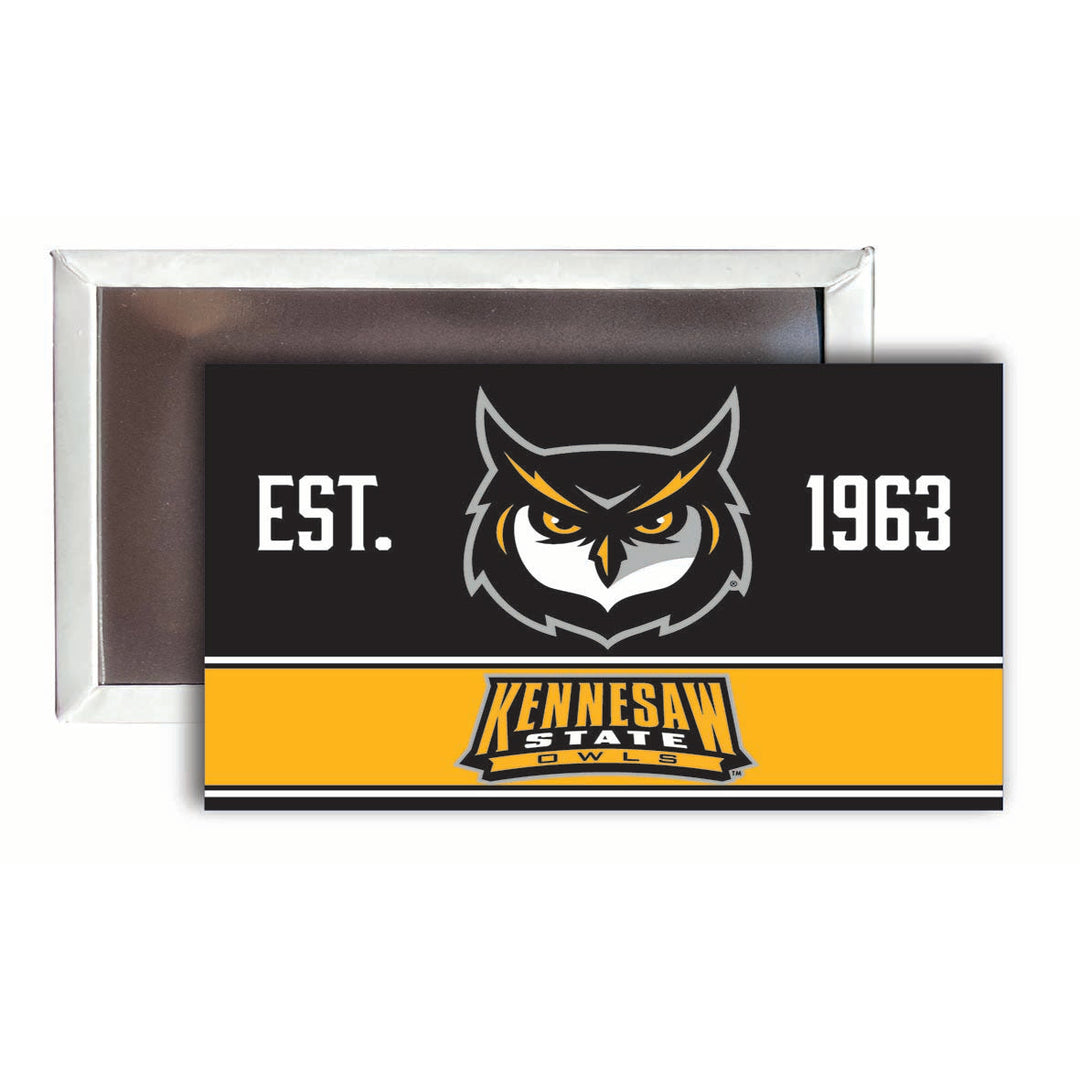 Kennesaw State University 2x3-Inch NCAA Vibrant Collegiate Fridge Magnet - Multi-Surface Team Pride Accessory 4-Pack Image 1