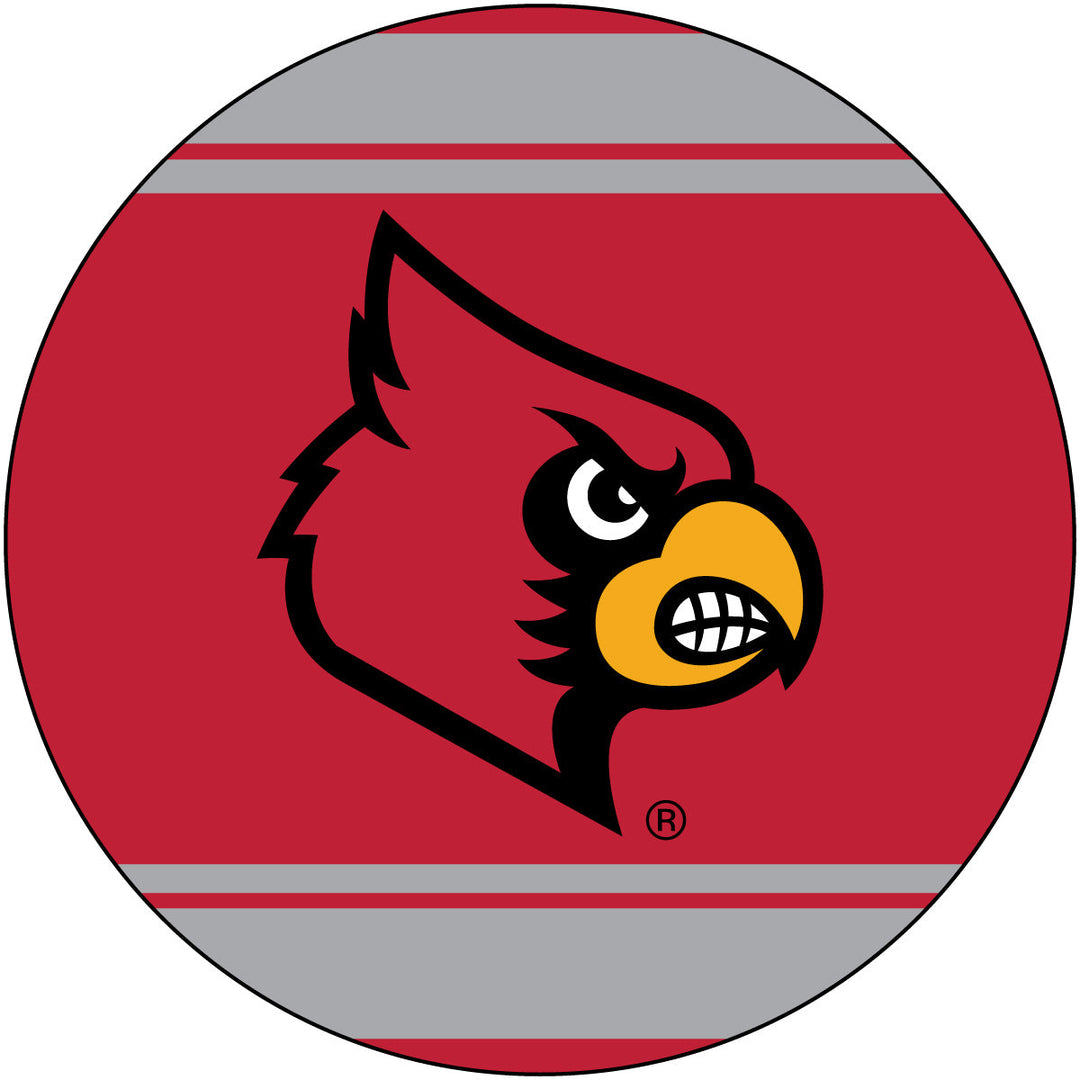 Louisville Cardinals Collegiate 4 Inch Round Trendy Polka Dot Magnet Image 1