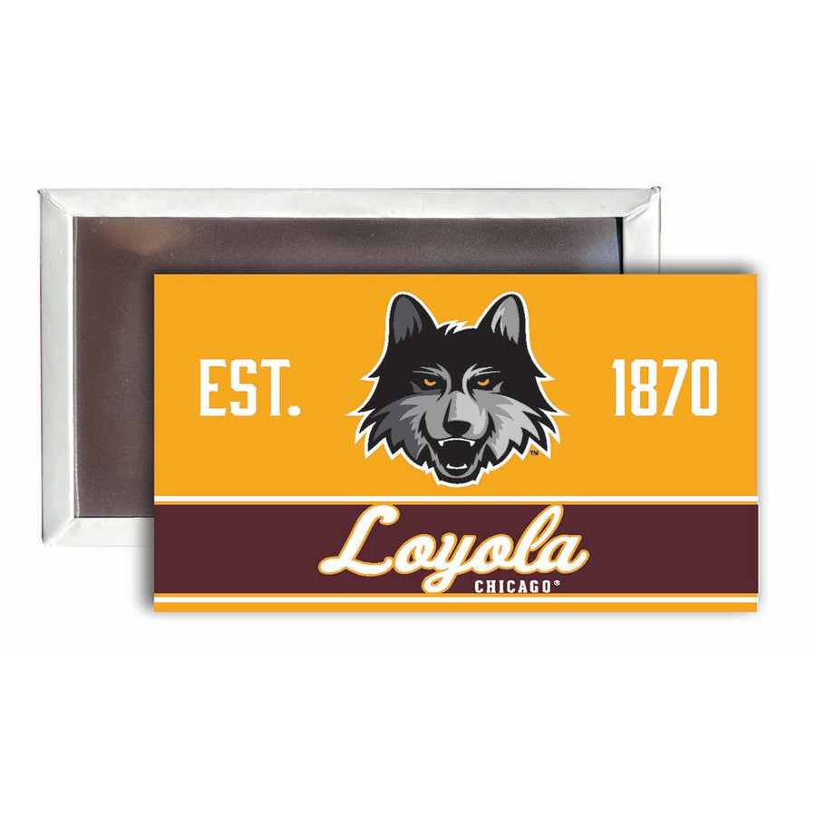 Loyola University Ramblers 2x3-Inch NCAA Vibrant Collegiate Fridge Magnet - Multi-Surface Team Pride Accessory 4-Pack Image 1